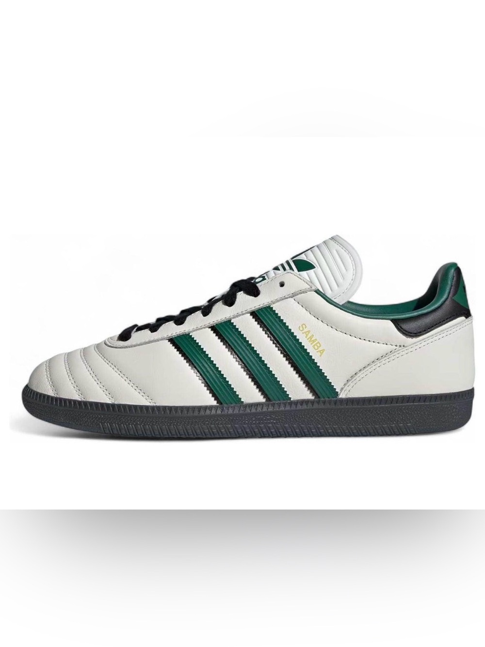 Adidas Samba JP White Green Black Leather Sneakers Unisex Size 5.5 / Size 7 (W) - Picture 3 of 6